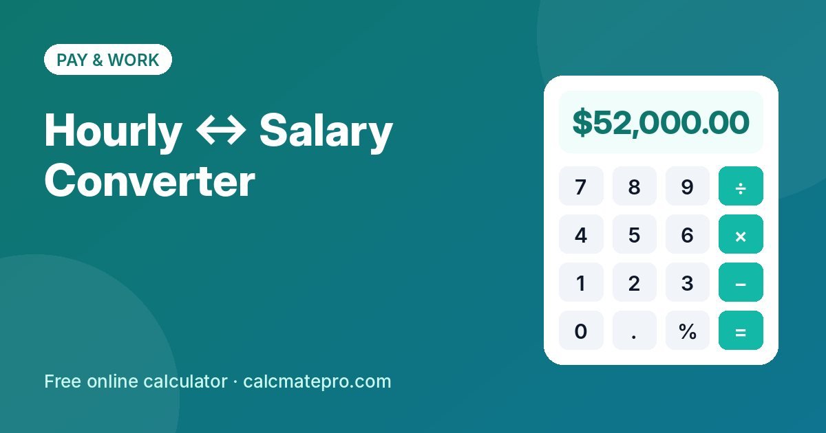 Hourly ↔ Salary Converter – CalcMate Pro