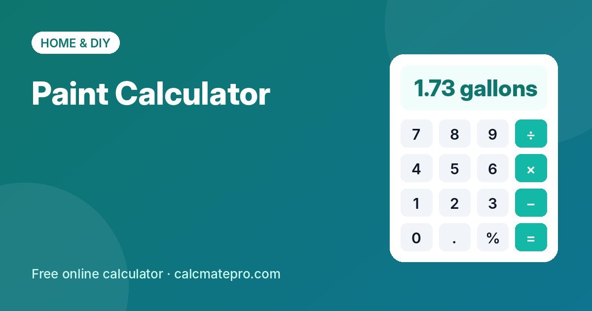 Paint Calculator – CalcMate Pro