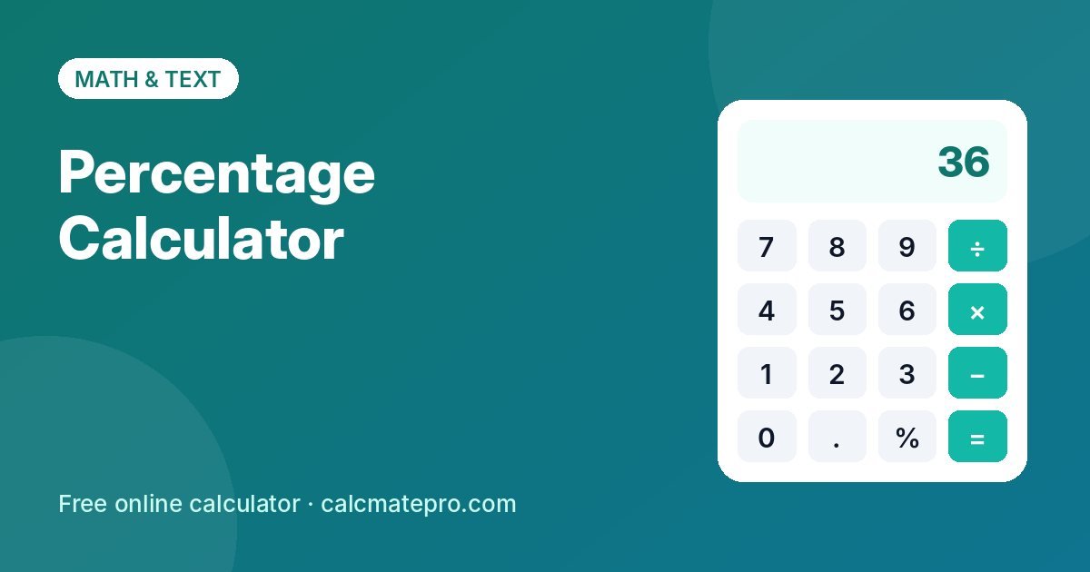 Percentage Calculator – CalcMate Pro