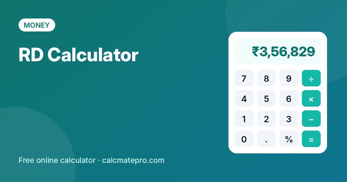 RD Calculator – CalcMate Pro