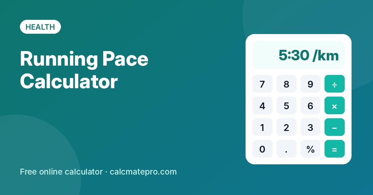 Running Pace Calculator – CalcMate Pro