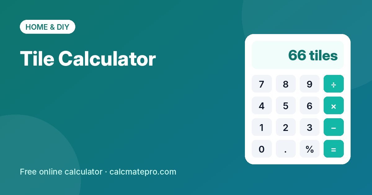 Tile Calculator – CalcMate Pro