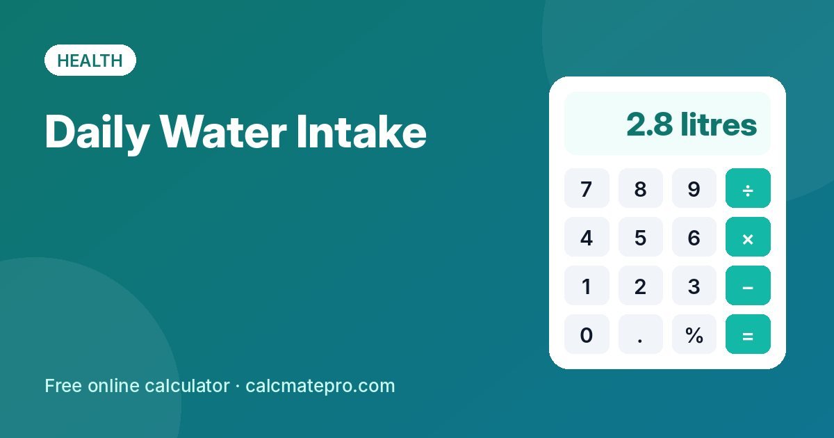 Daily Water Intake – CalcMate Pro